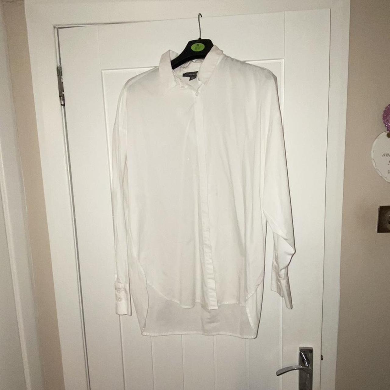 Size 8 Primark White Shirt Few marks shown in... - Depop