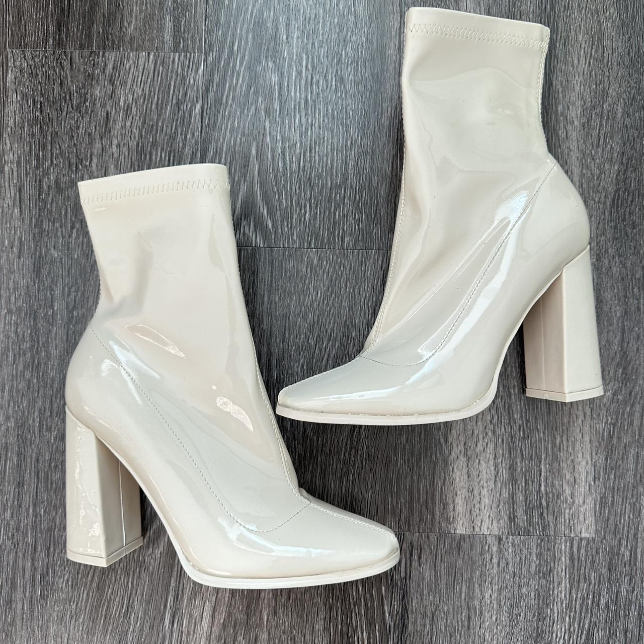 Dolls Kill Women's Cream Boots Depop
