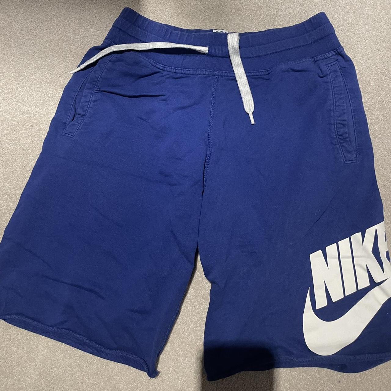 Vintage Nike Blue shorts Size M Cotton Stylish and... - Depop