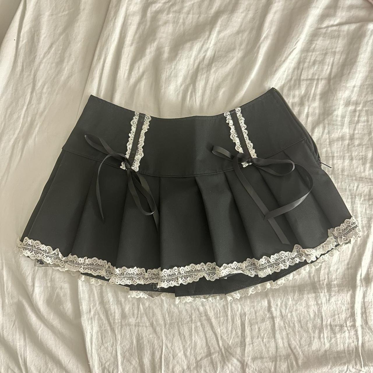 Dolls Kill Women's Black Skirt Depop