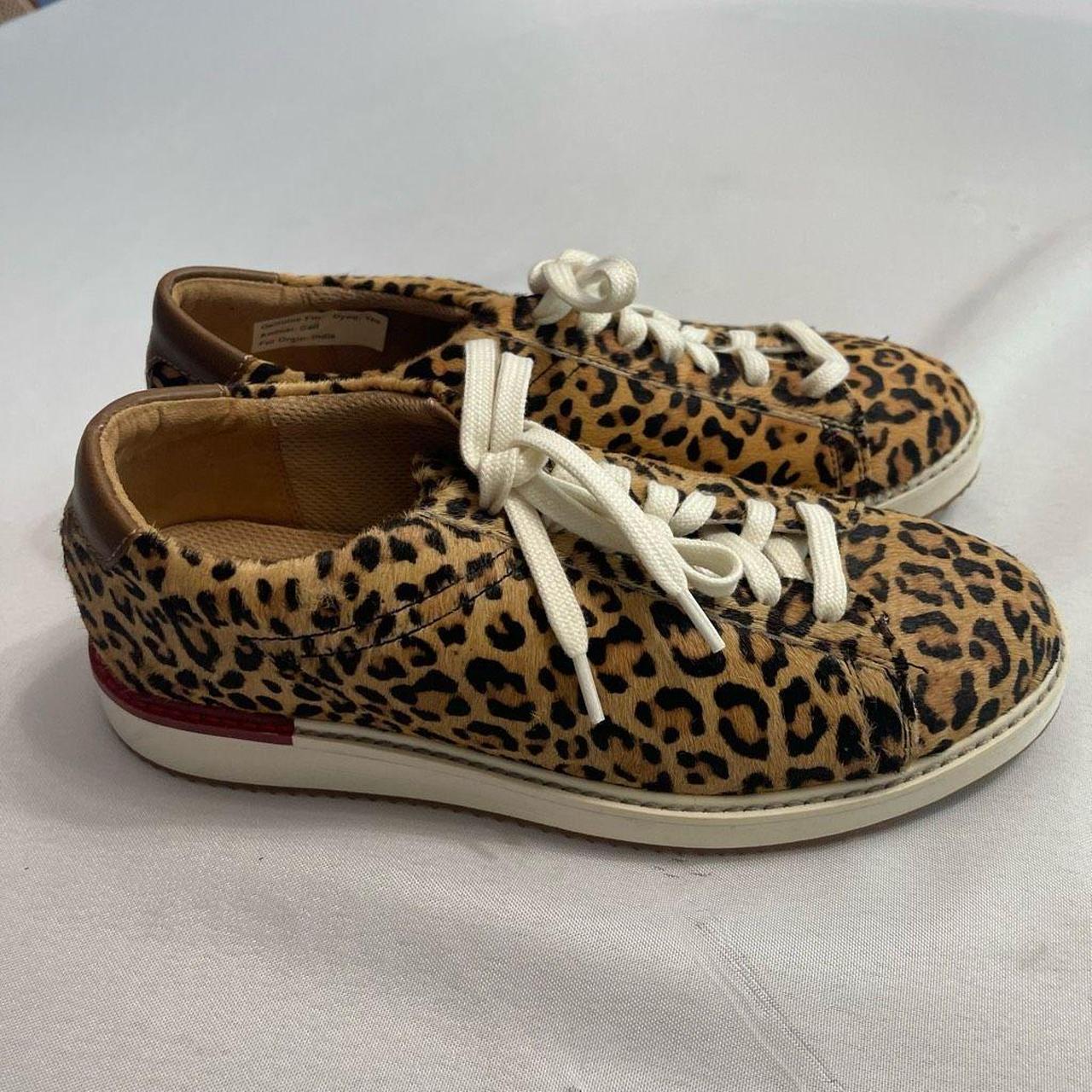 Hush Puppies Bounce Plus Leopard Calf Hair Sneakers... - Depop