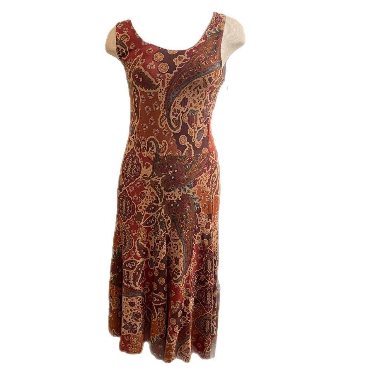 Lauren Ralph Lauren Thor Brown Paisley Sleeveless... - Depop