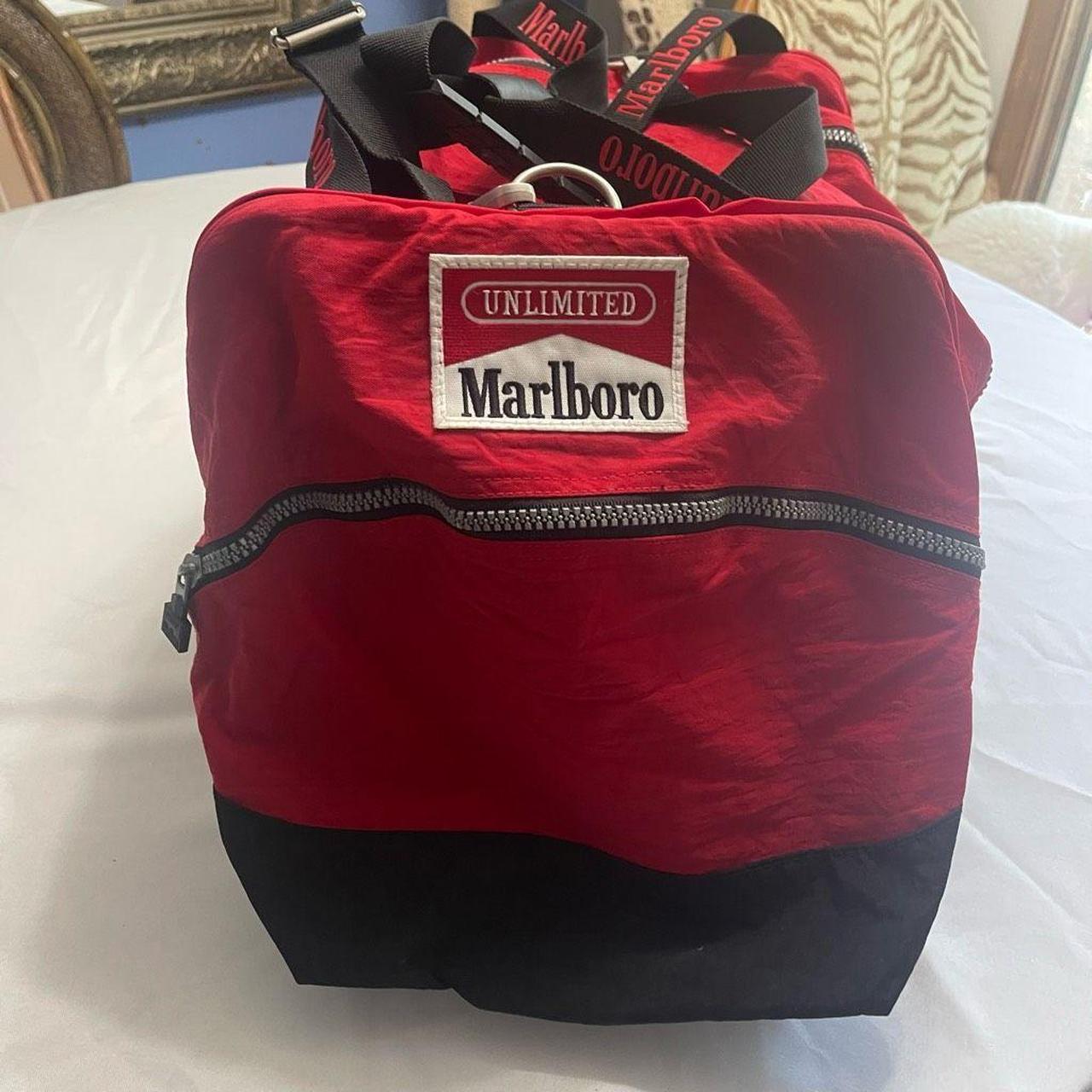 Vintage Marlboro Duffle Bag Large Red Black 90's... Depop