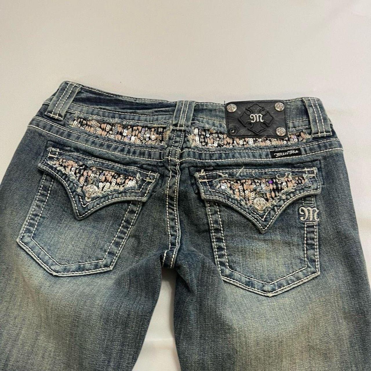 Miss Me Bling Rhinestones Denim Boot Cut Jeans Size Depop 4630