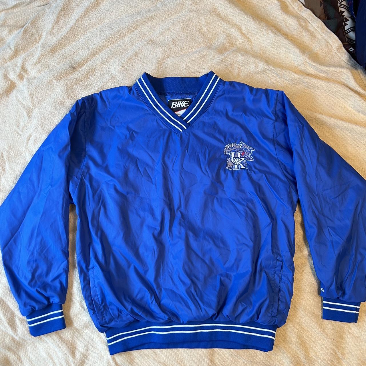 Adult Sweatshirt Varsity Jacket ROYAL BLUE/WHITE