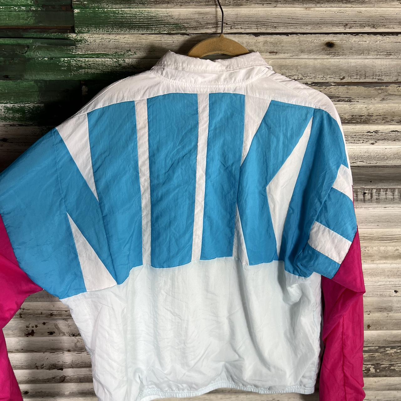 Pink blue and white nike windbreaker hotsell