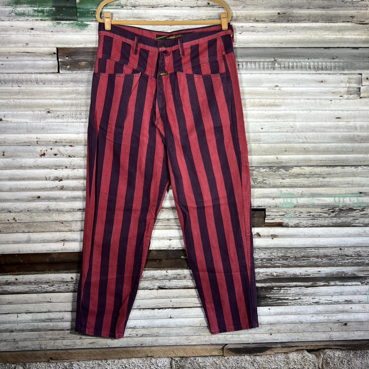 が大特価！ Girbaud Francois Marithe Vintage Red Depop | Striped Black & パンツ