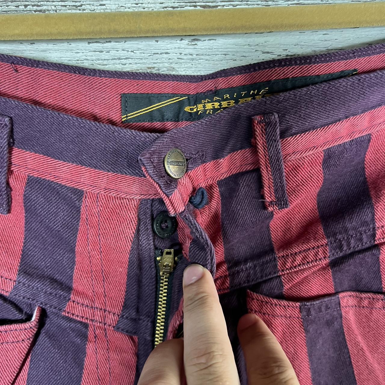 激安通販サイト 人気 Vintage Depop | Striped Black & Red Girbaud Francois Marithe パンツ