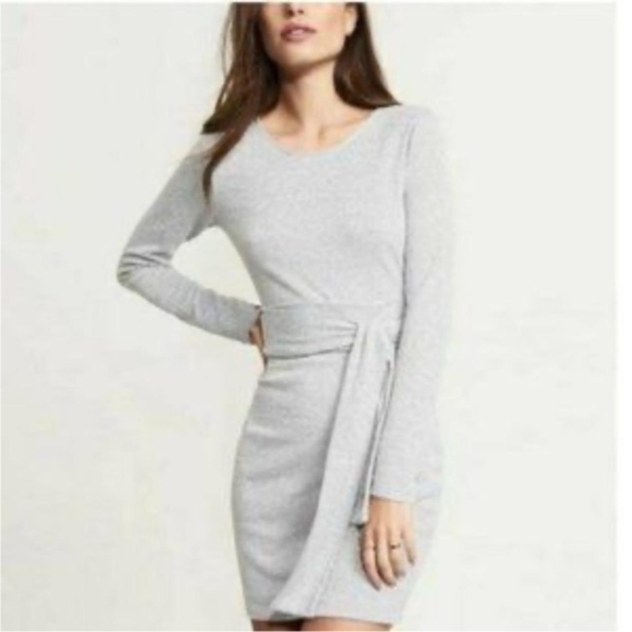 Dynamite Tie Waist Long Sleeve Mini Sweater Dress. Depop