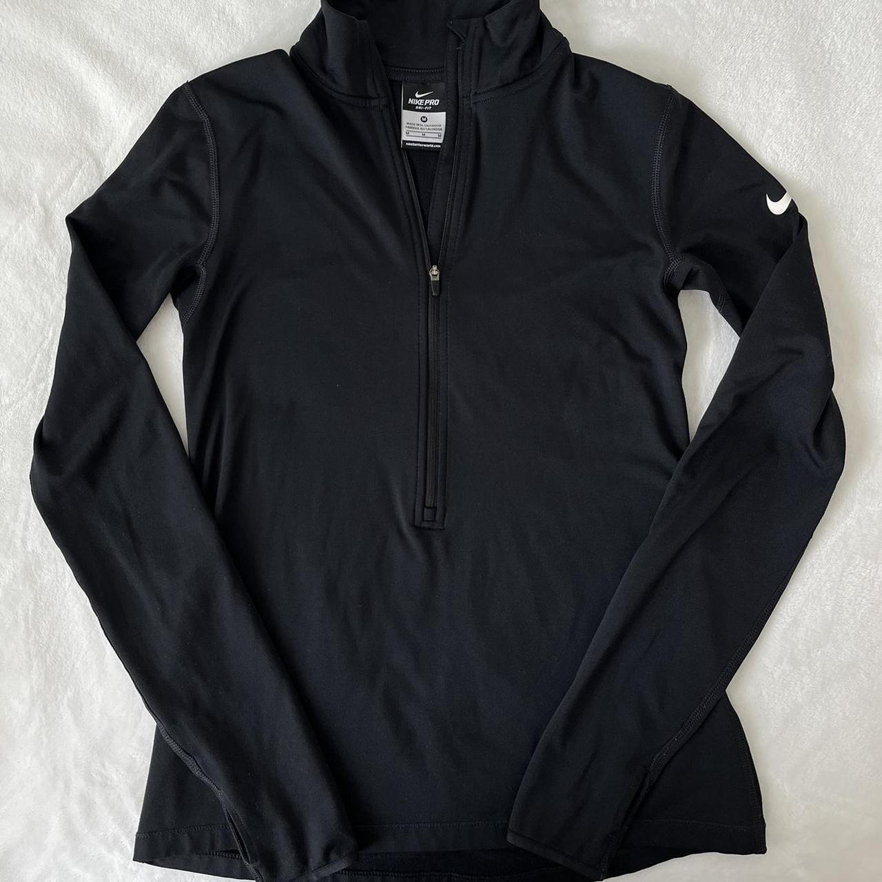 womens black nike zip top