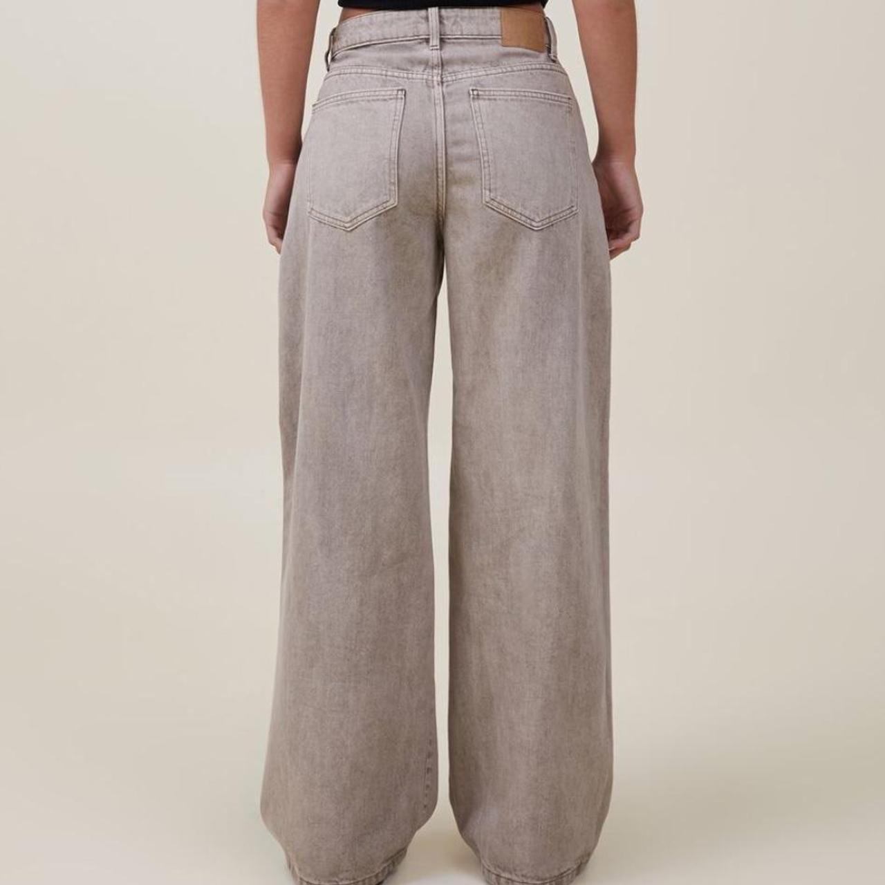 Relaxed wide leg jeans Size AU12 for low waisted... Depop