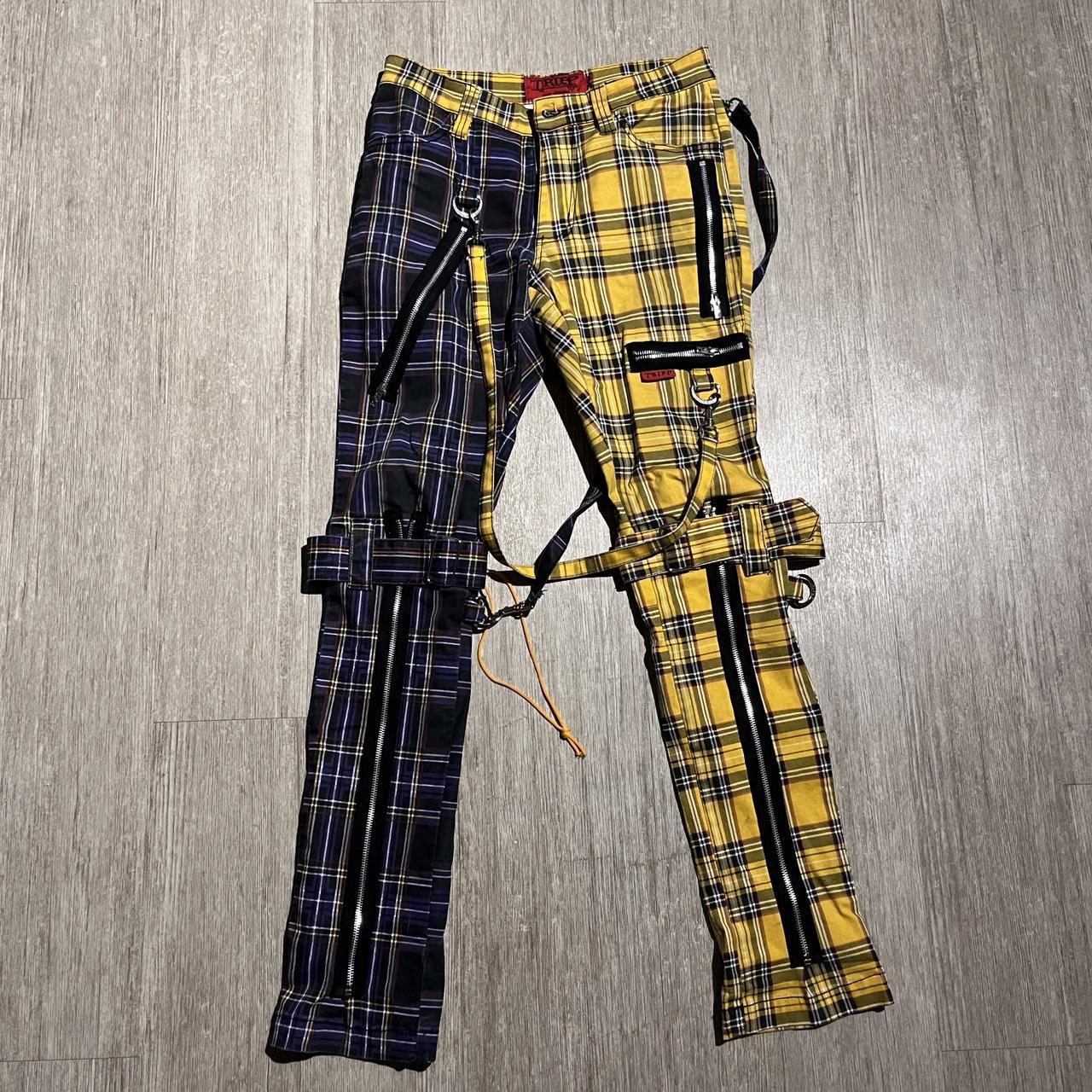 TrippNYC Yellow and Purple Split Bondage Depop