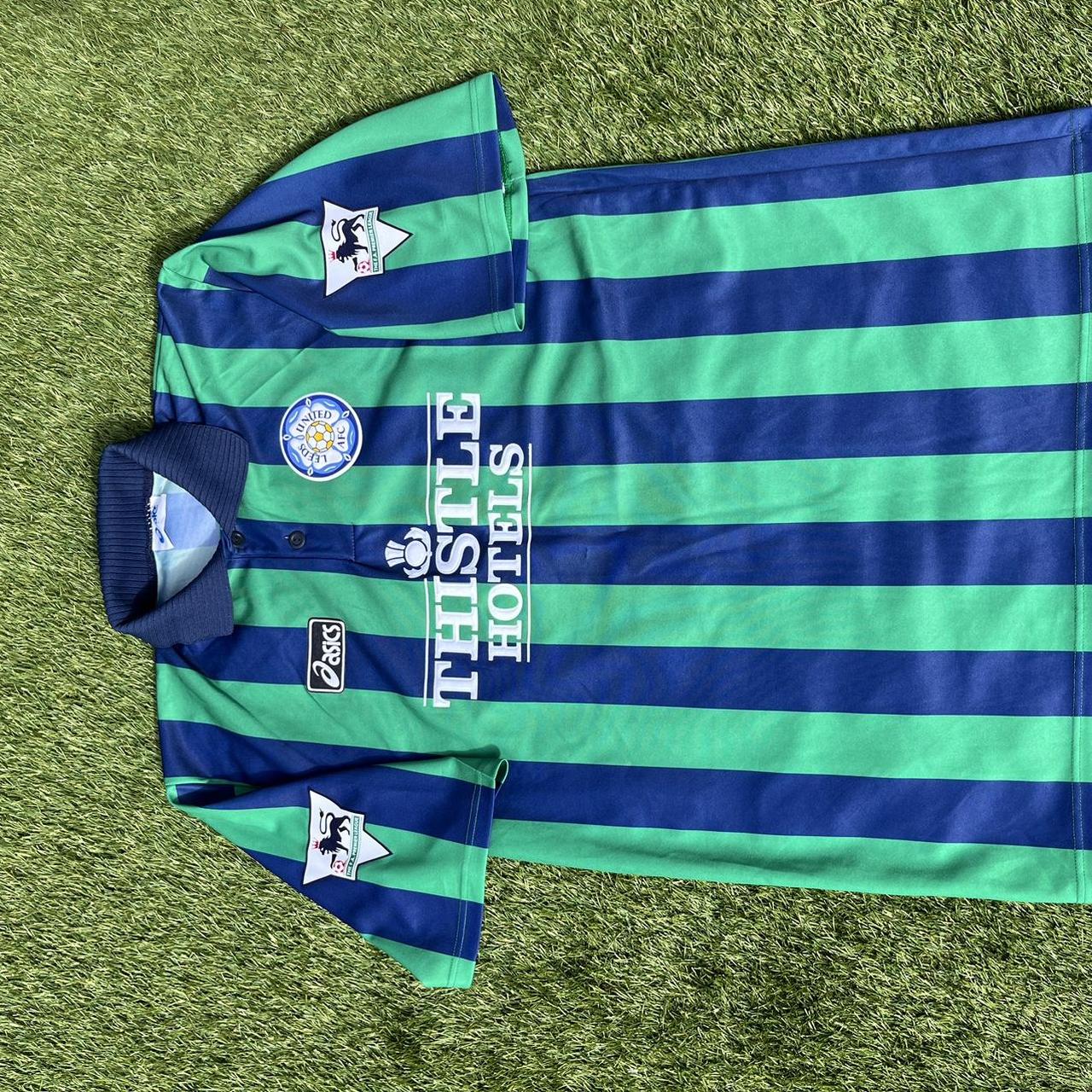 Leeds united asics thistle hotels shirt Depop