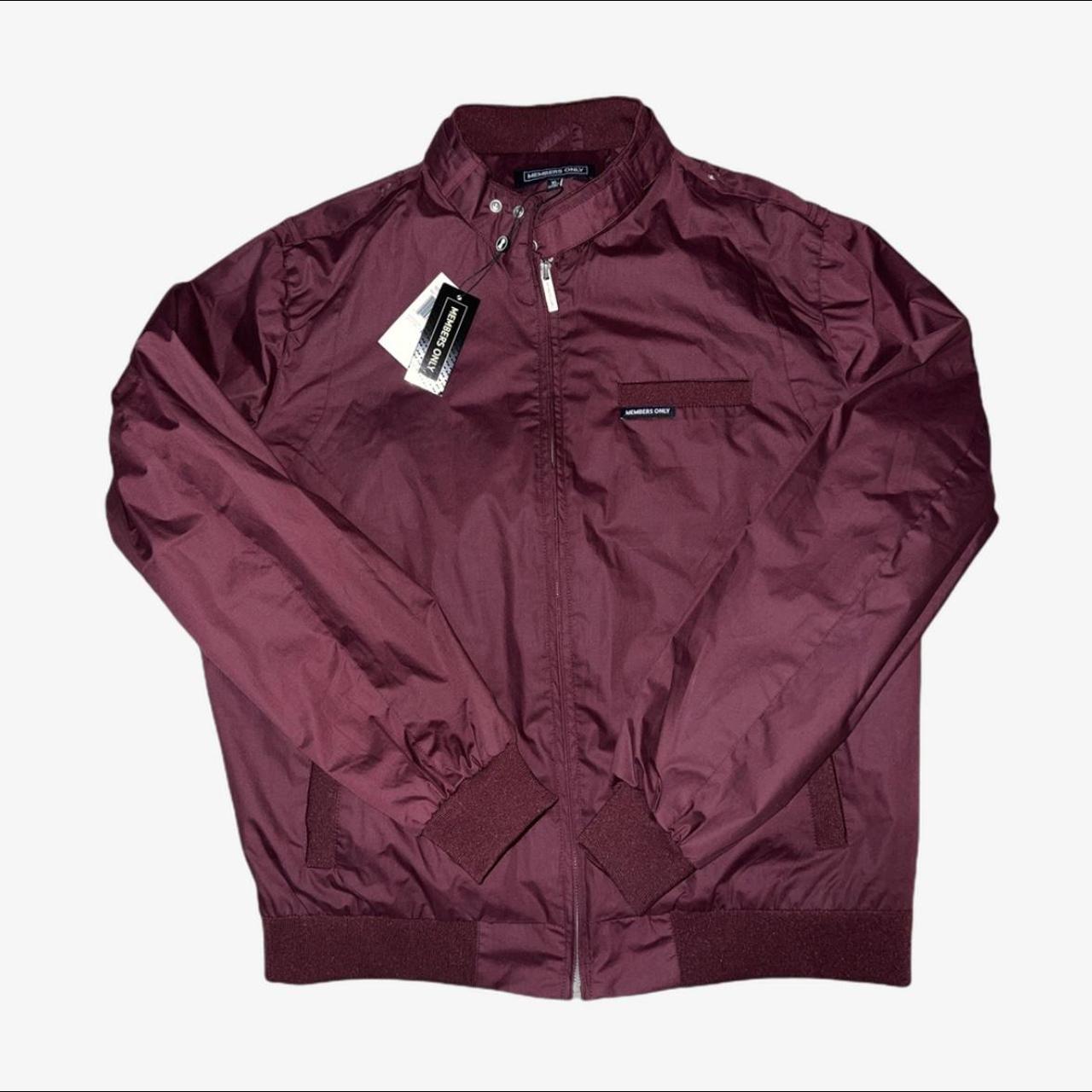 Burgundy members shop only jacket