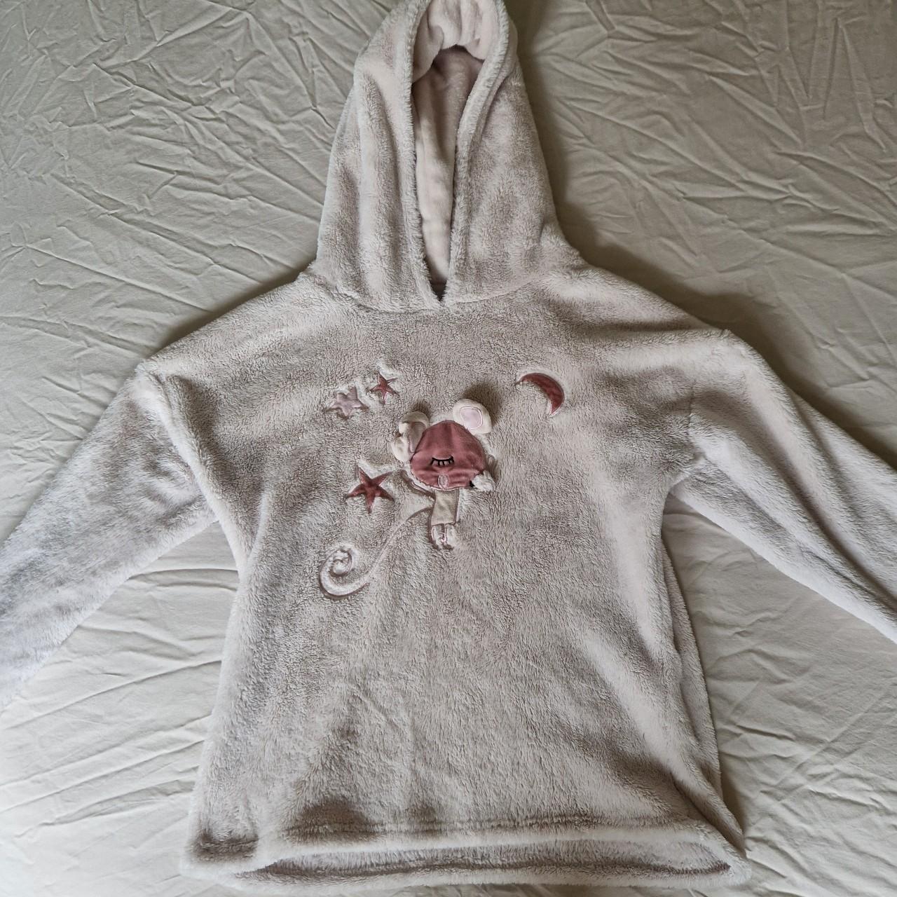 Nutmeg Fluffy Pyjama Top with hoodie 💗 Size 810 Depop