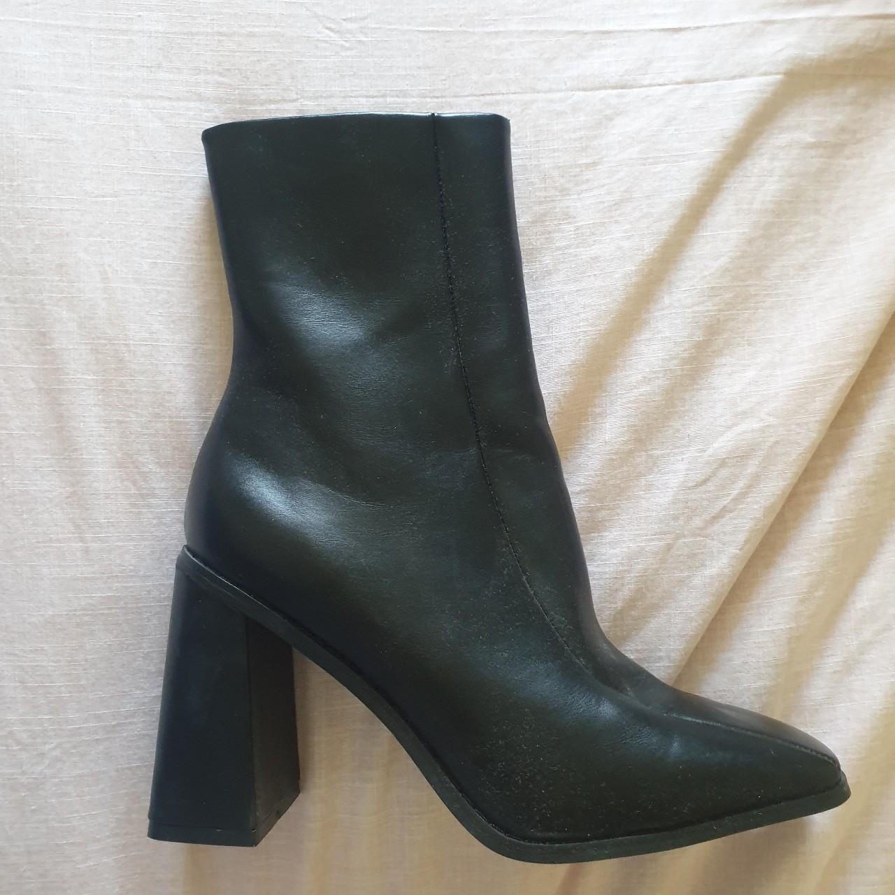 Black ankle Cow-tow block heel boots LOVE THEM SO... - Depop