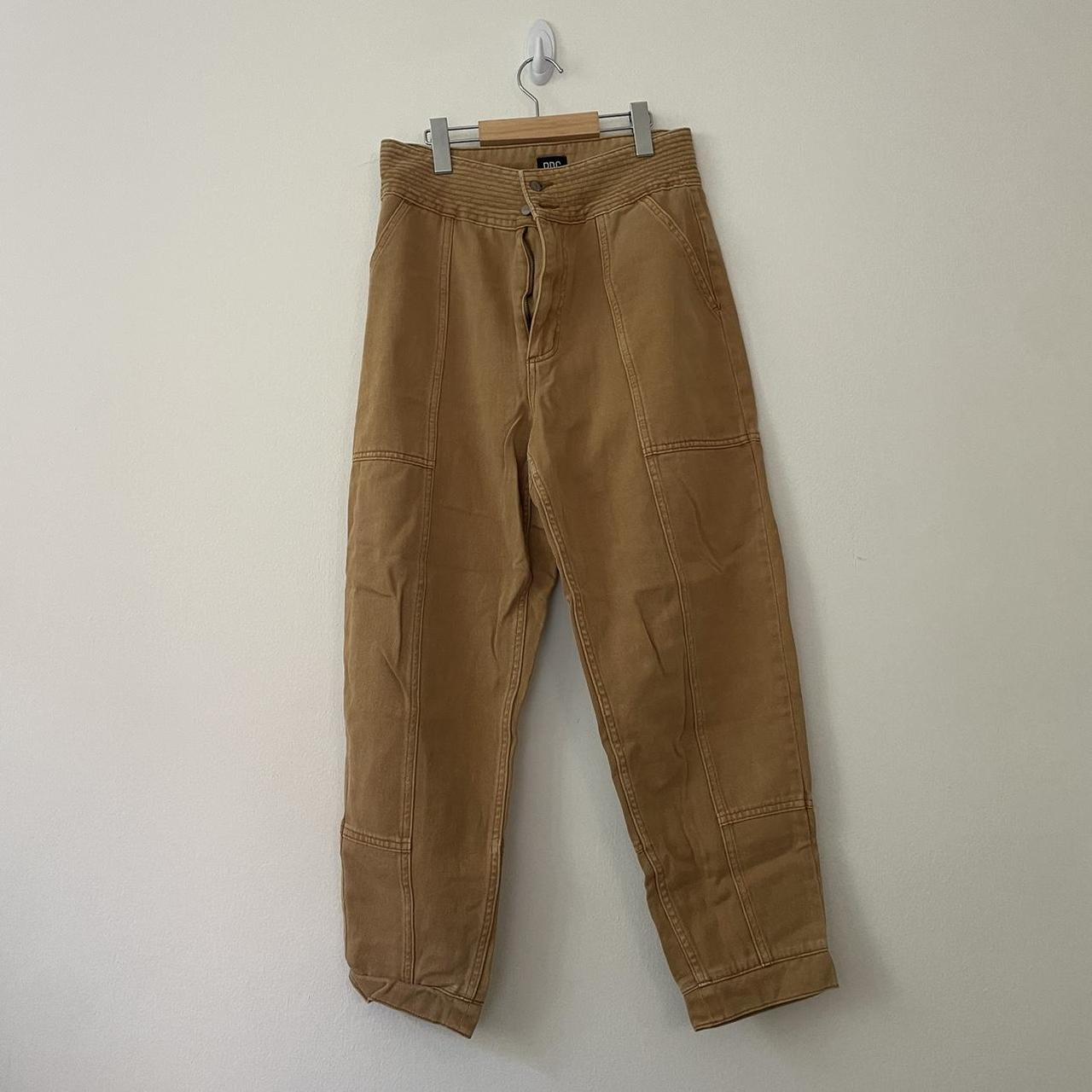 LIMITED COLLECTION Plus Size Camel Brown Split Hem Tapered Trousers | Yours  Clothing