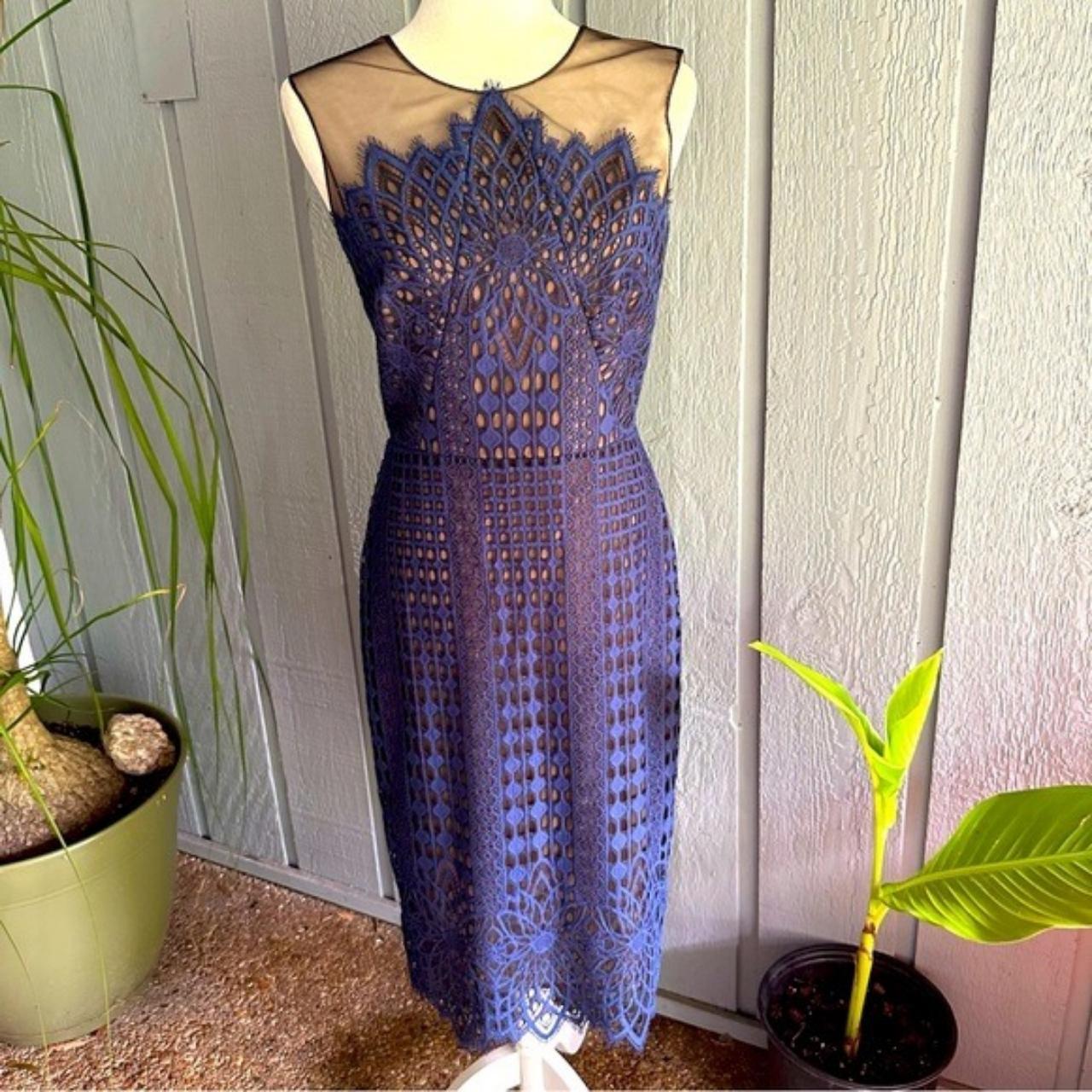 Bcbg blue lace dress best sale