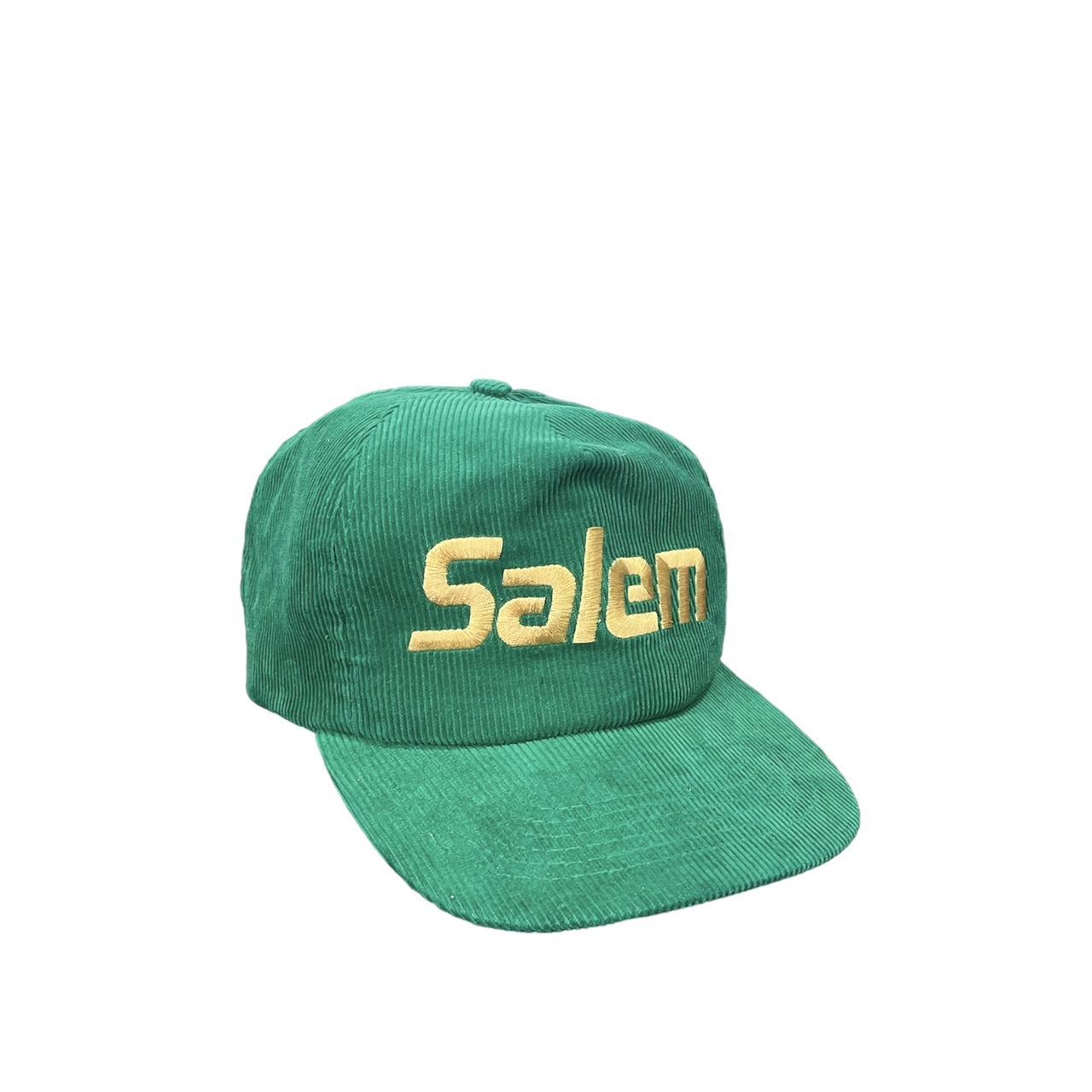 VINTAGE Salem Hat Cap Snap Back Green Gold Corduroy...