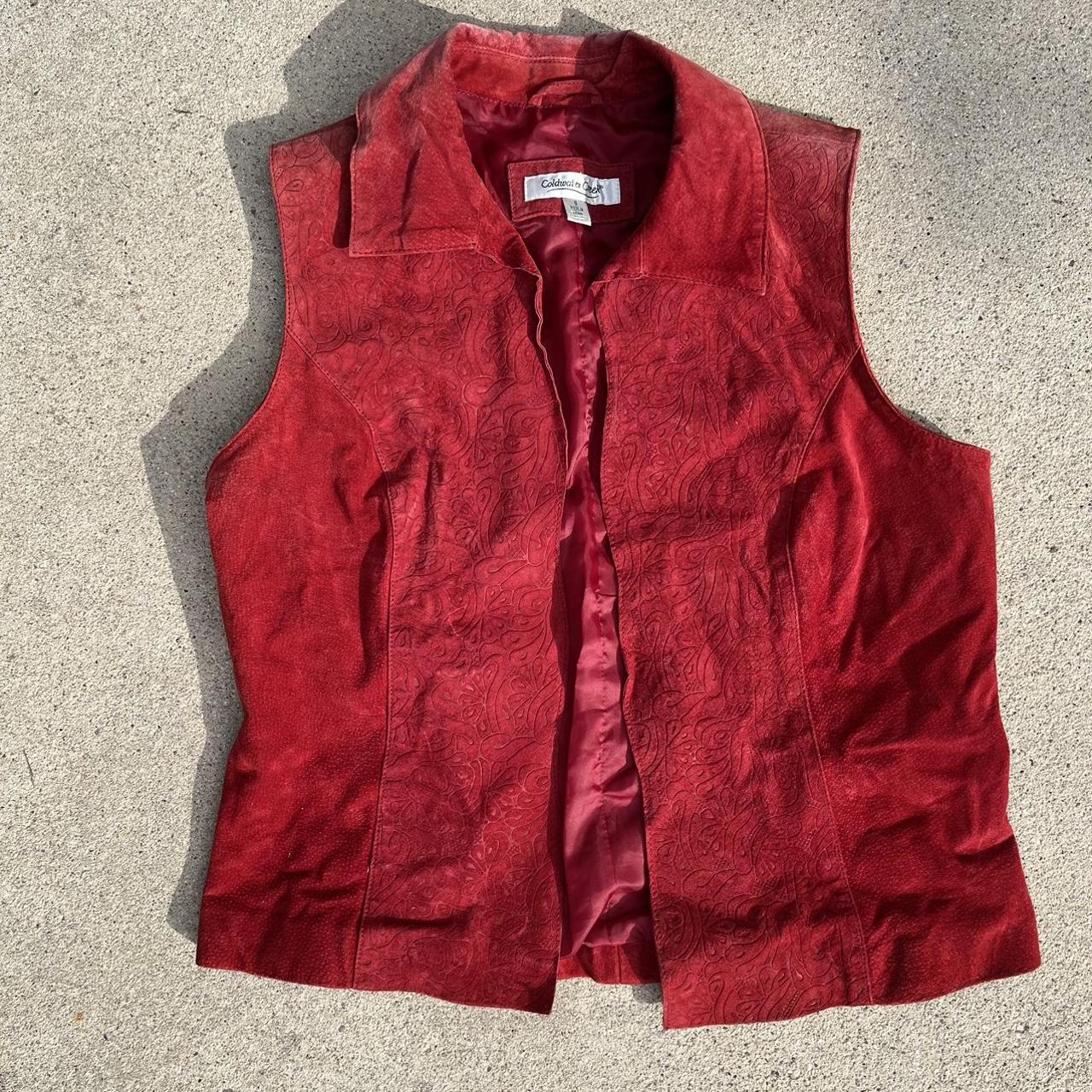 Lil 70s style paisley red vest!! Size small!! Could... - Depop