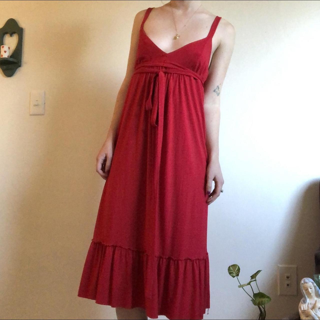 Summery red maxi dress!!! Perfect for a vacation or... - Depop