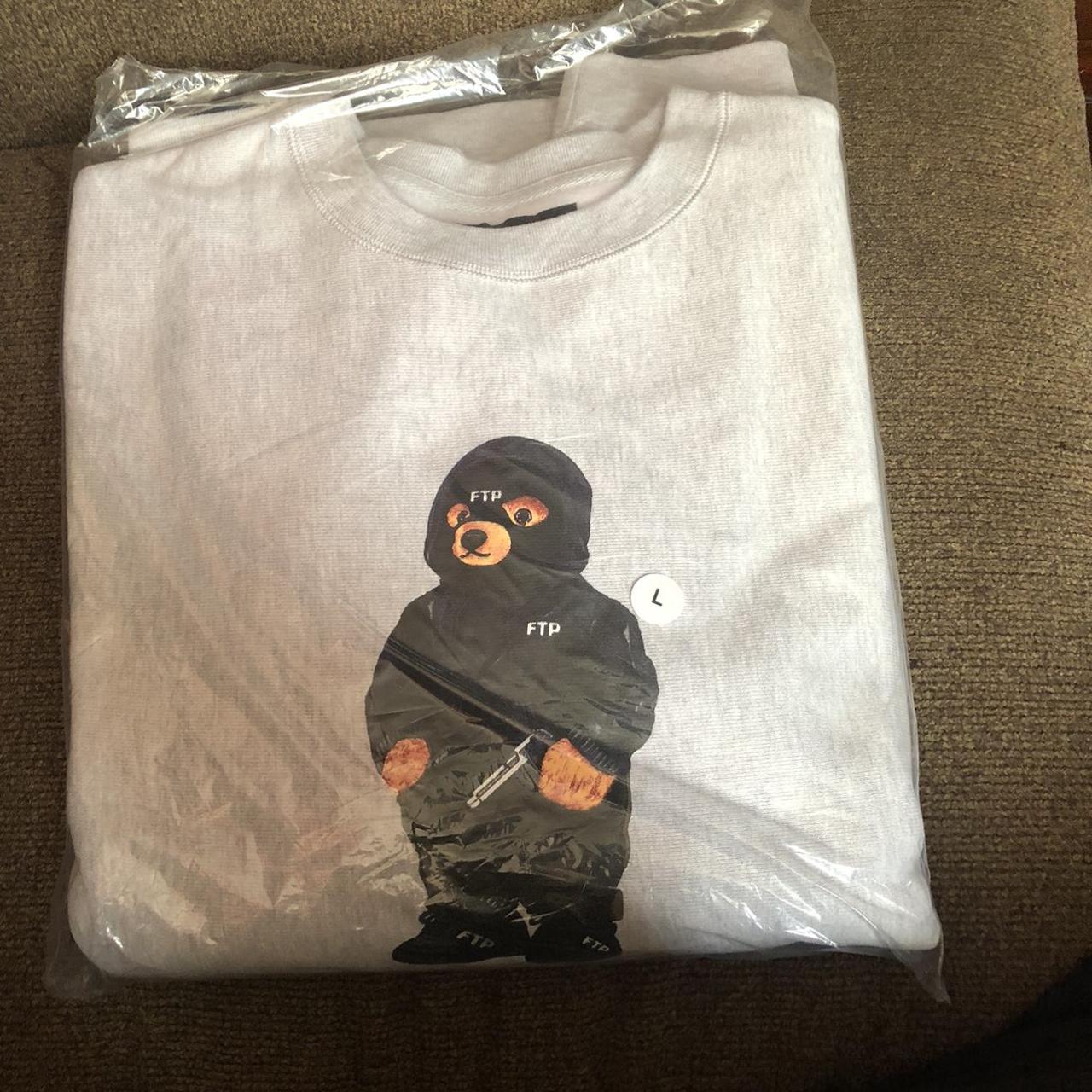 FTP HOODED BEAR CREWNECK (HEATHER GRAY) LARGE. Brand... - Depop