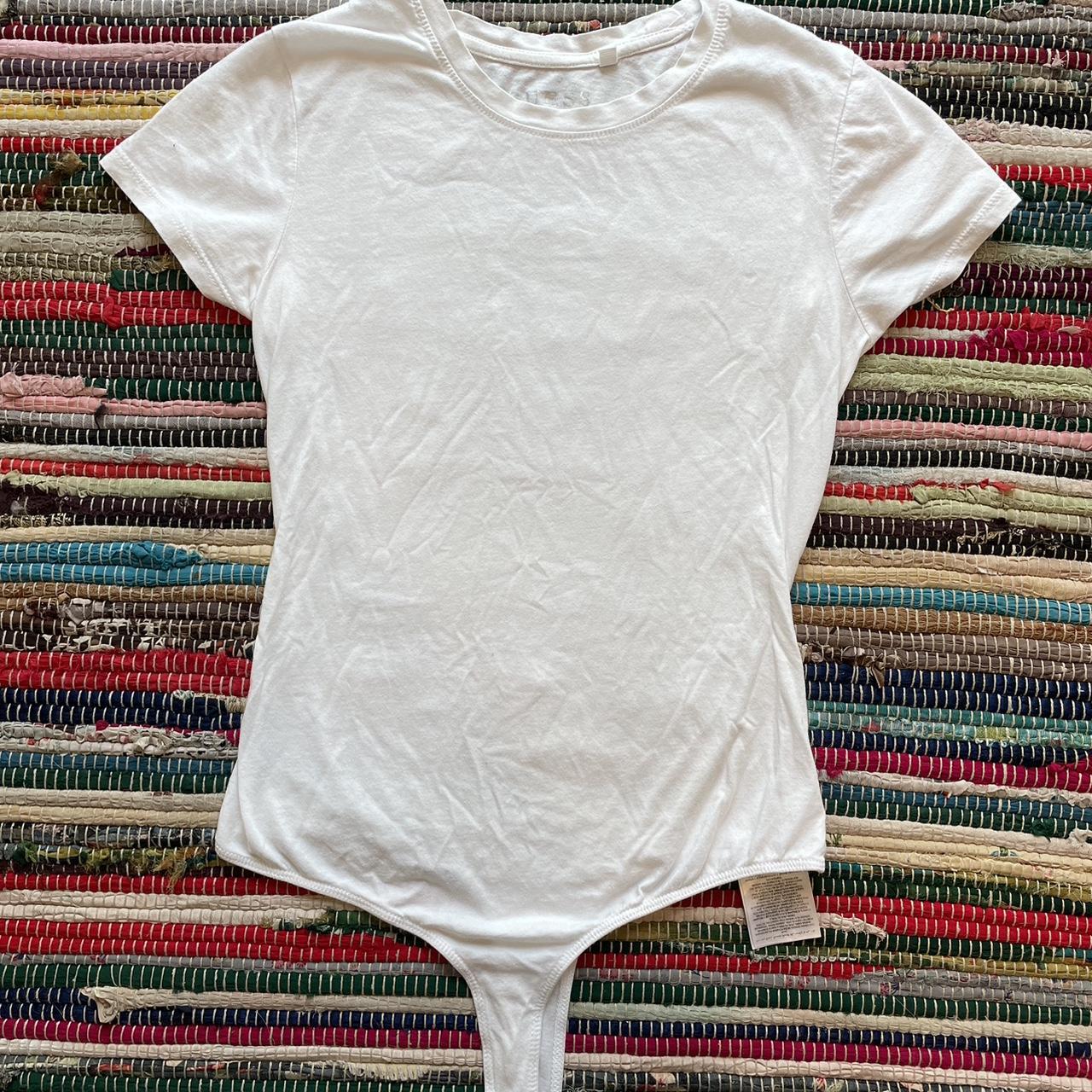 Skims Women's White Bodysuit | Depop