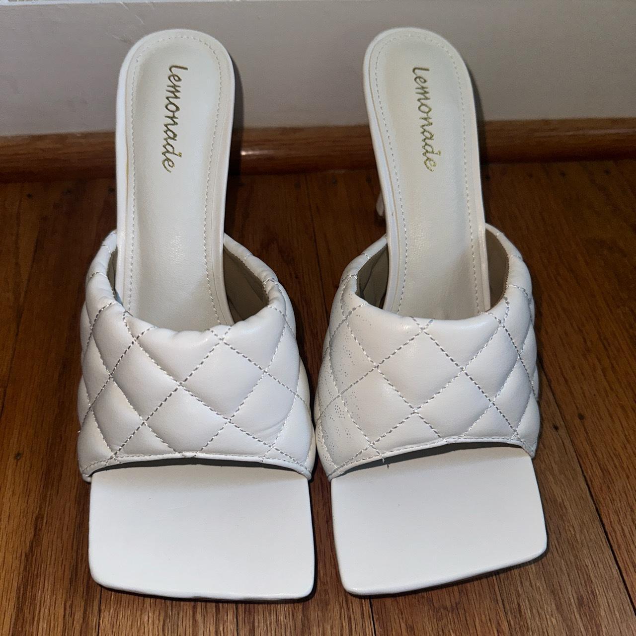 square white heels