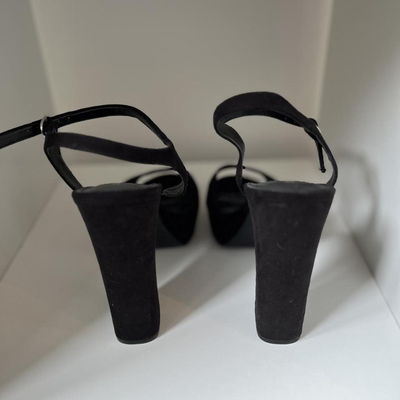 Next block heel black sandals. Worn for a few hours.... Depop
