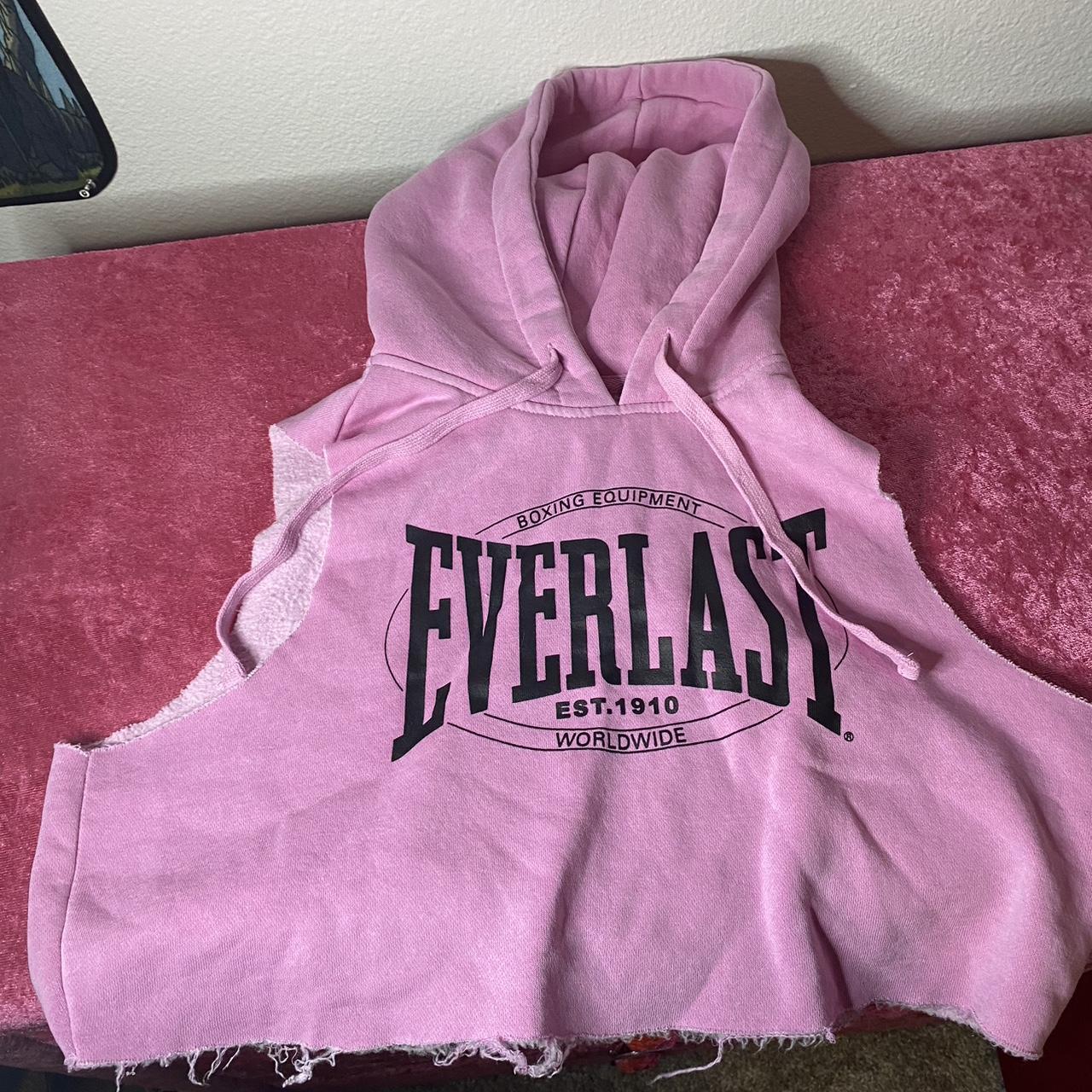 Forever 21 x Everlast boxing cropped hooded shirt... - Depop
