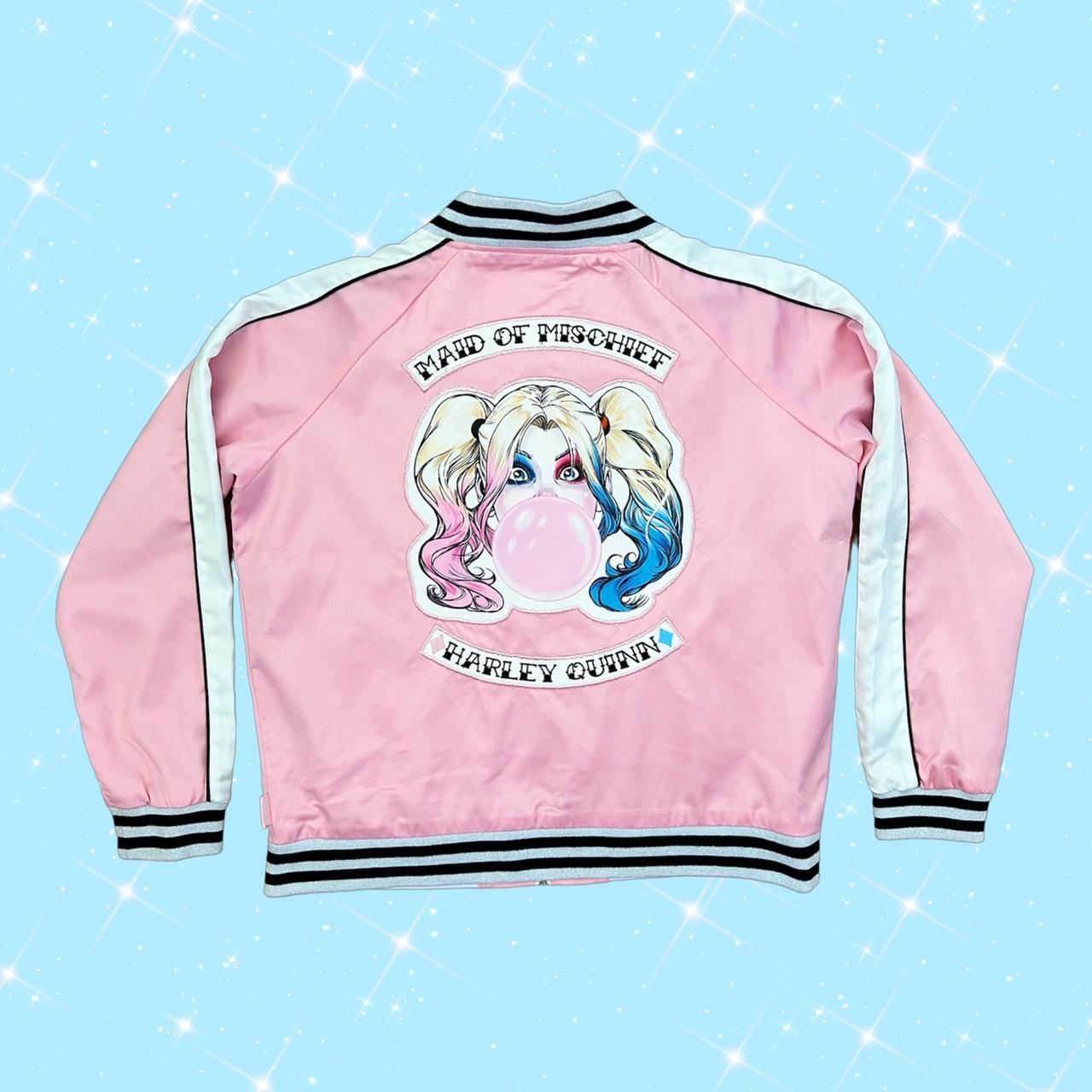 harley quinn pink satin bomber jacket 💘, bought