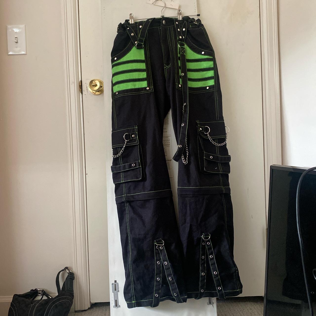 Black and store green tripp pants