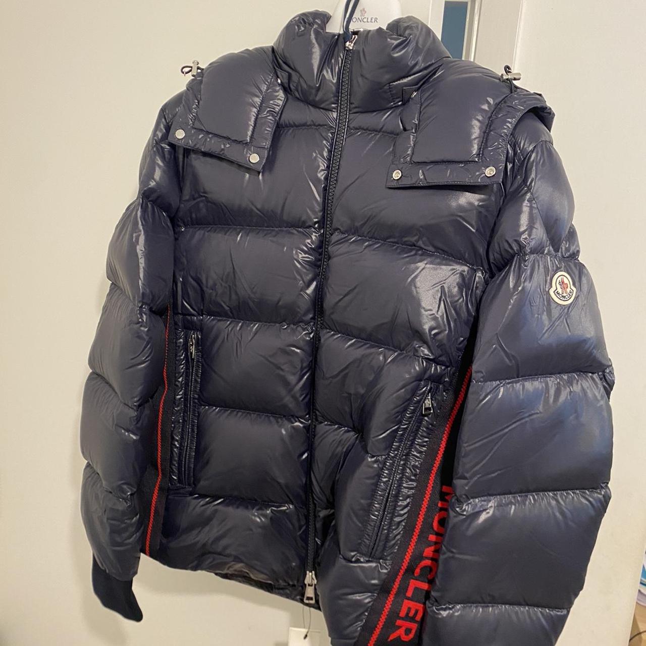 Moncler Men's Navy Jacket Depop