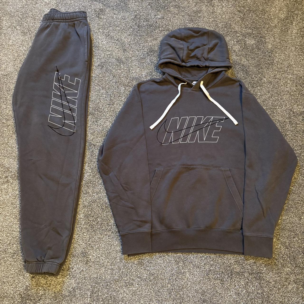 grey nike club tracksuit