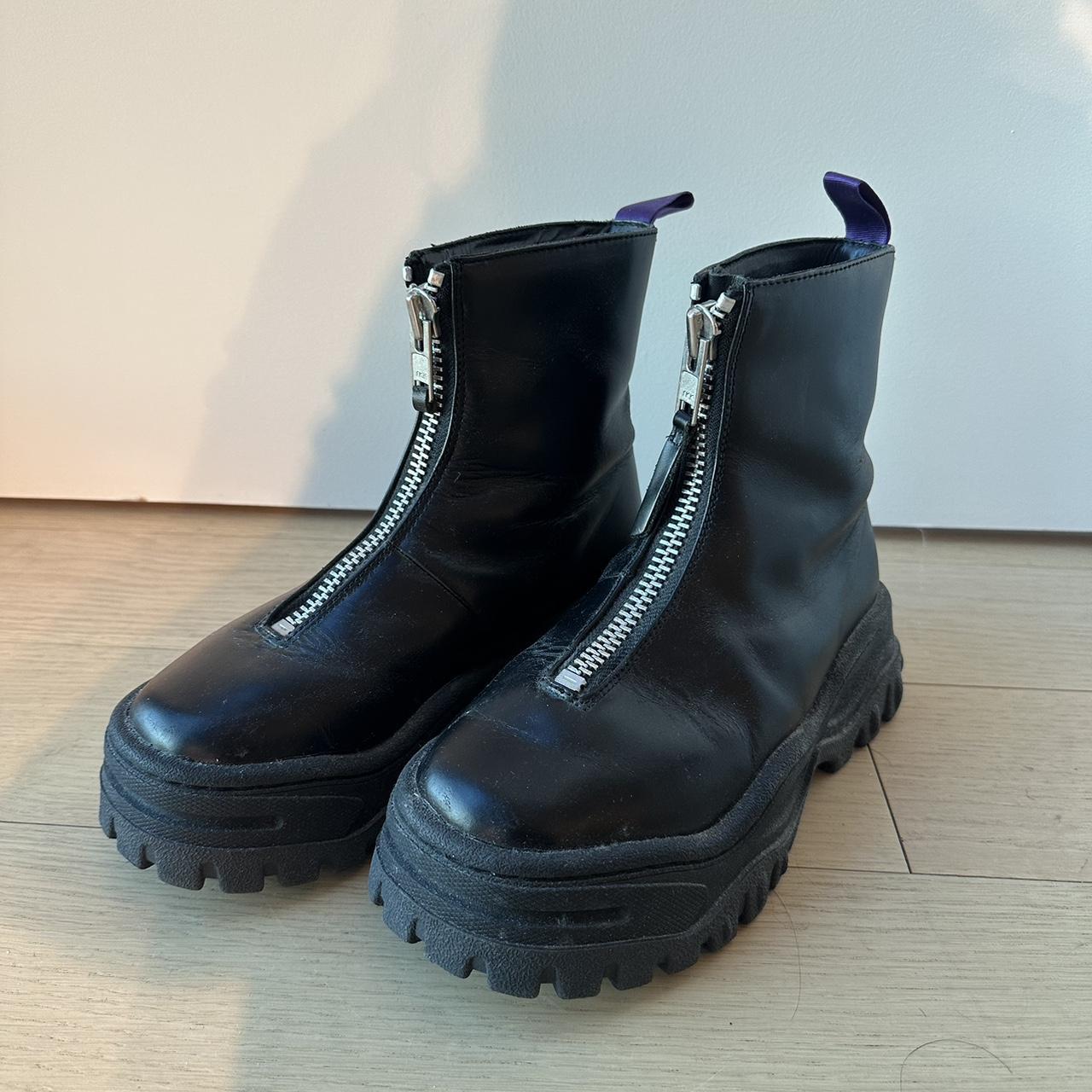 Eytys Raven Boots in Black Leather, size EU37. One... - Depop