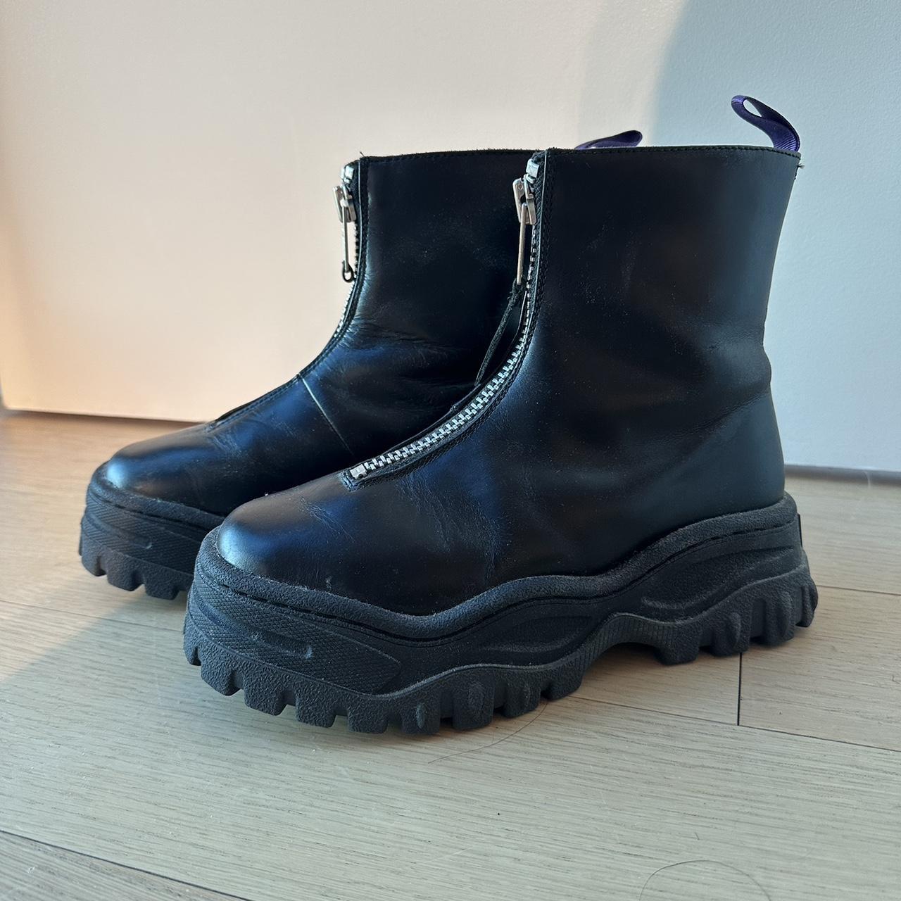Eytys Raven Boots in Black Leather, size EU37. One... - Depop