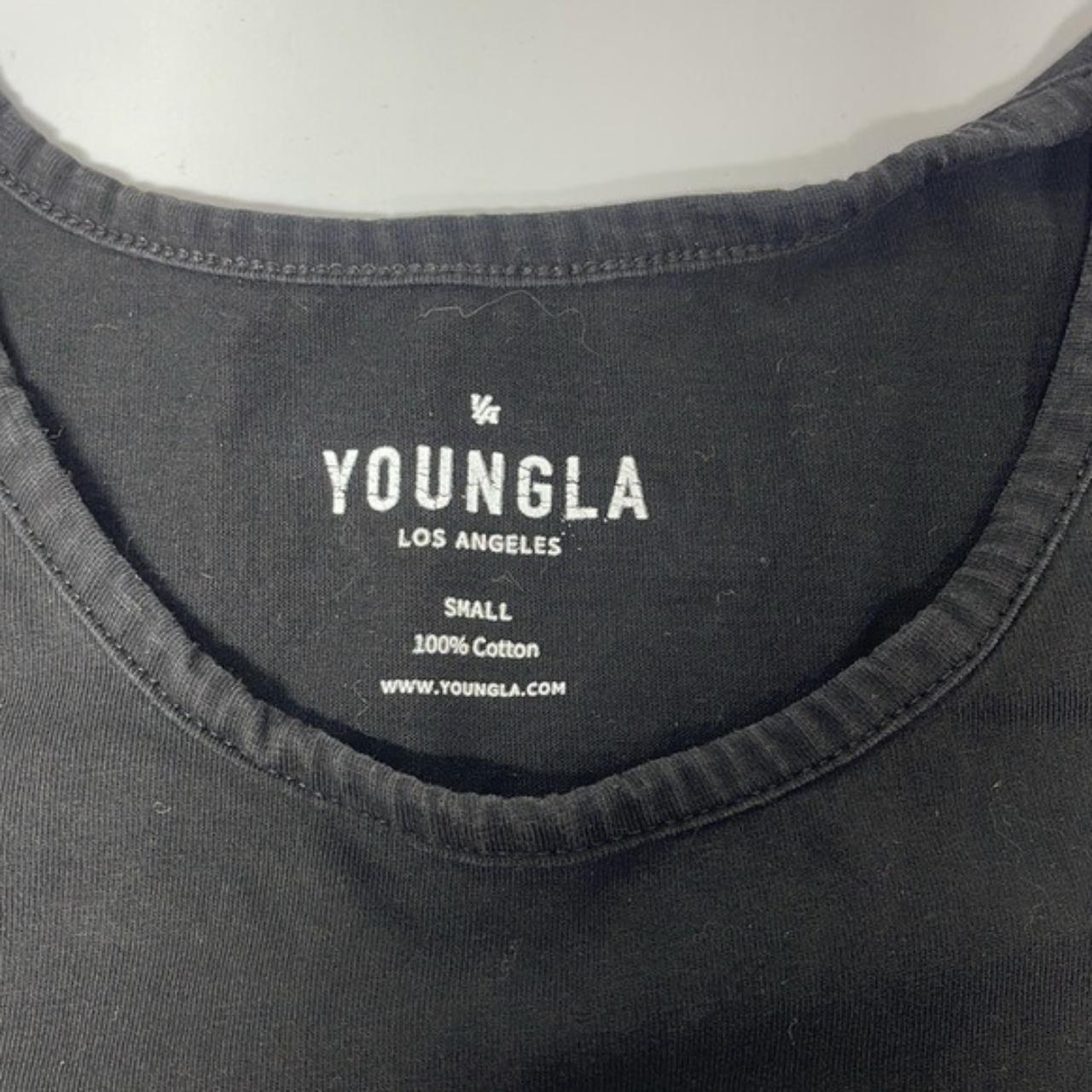 YoungLA Black Sleeveless Workout Tank Top Men's Size