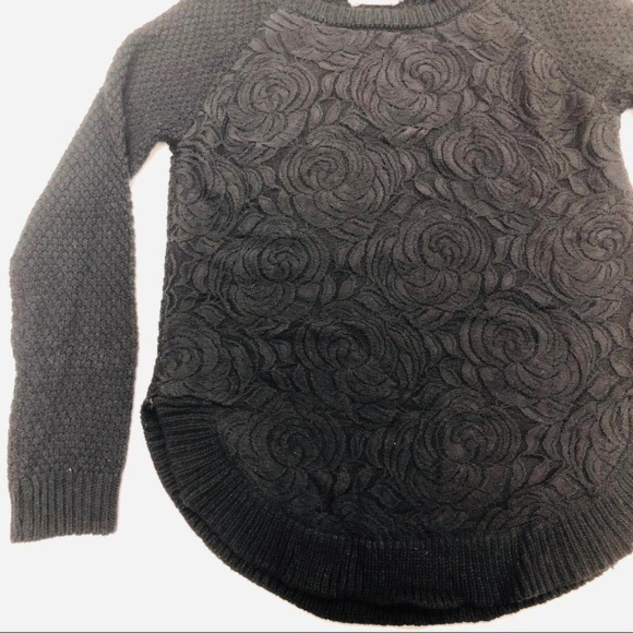 Cloud Chaser Black knit sweater Long sleeve. Rounded... - Depop