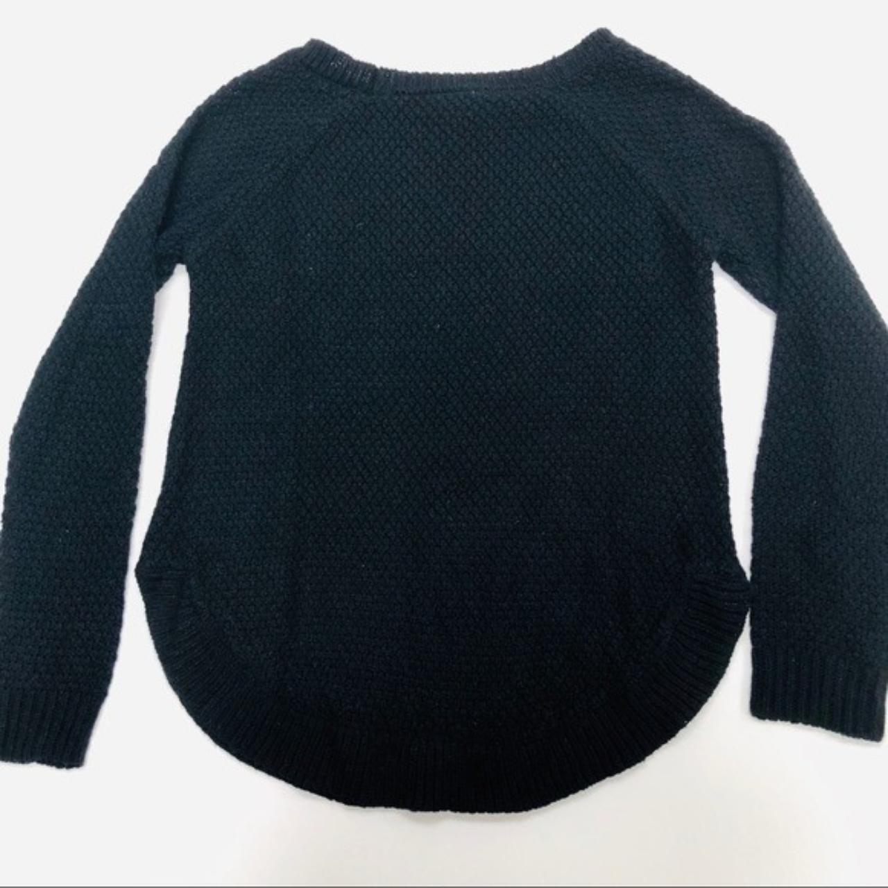 Cloud Chaser Black knit sweater Long sleeve. Rounded... - Depop