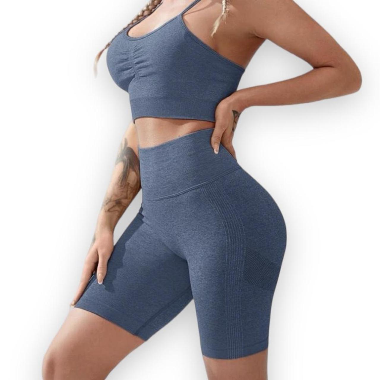 Blue Workout Set Free shipping Includes booty... Depop