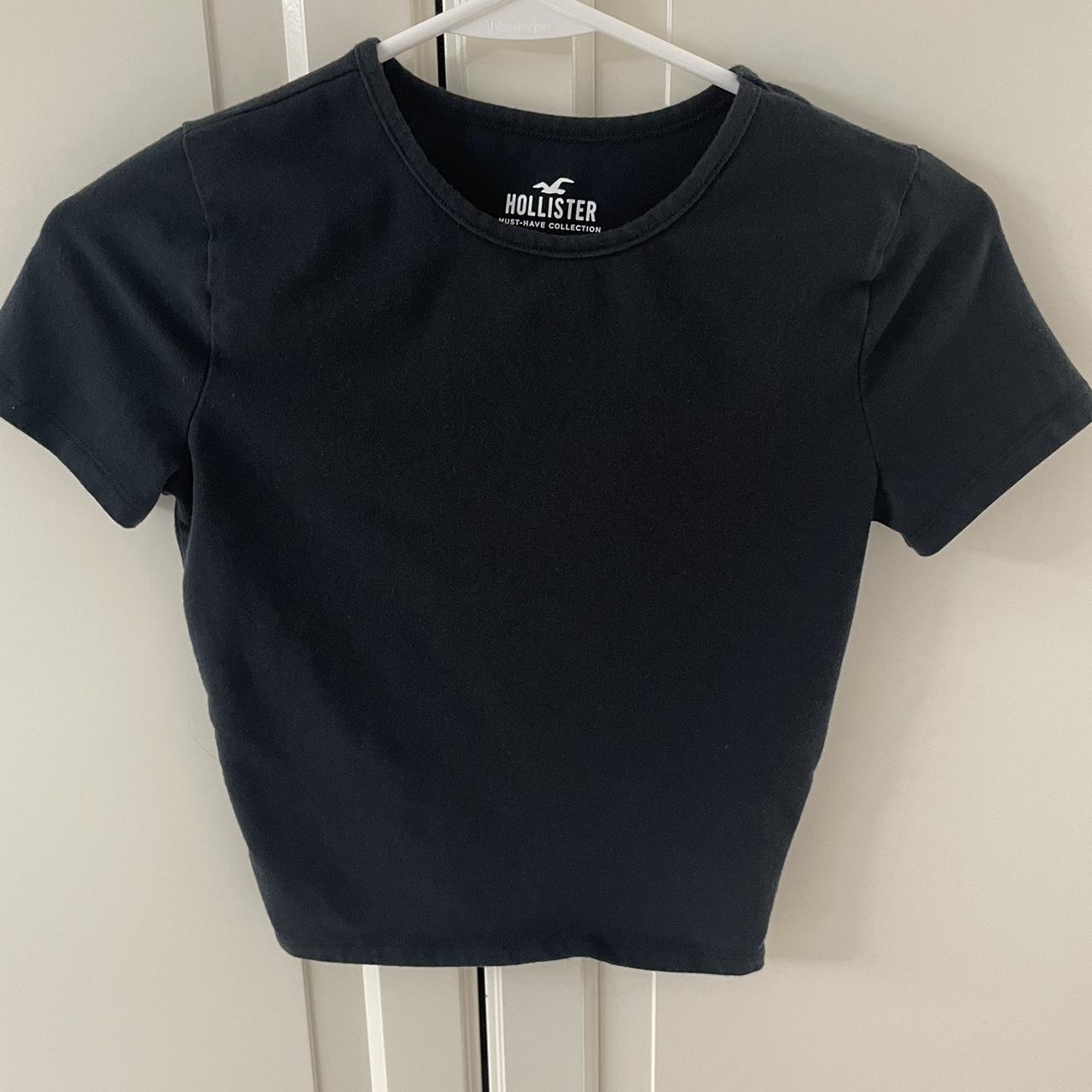 -Black Short-Sleeve “Baby Tee” Shirt from... - Depop