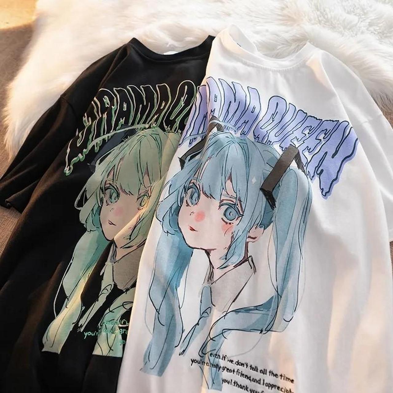 Harajuku anime tee Ayy come on its just fire.... - Depop