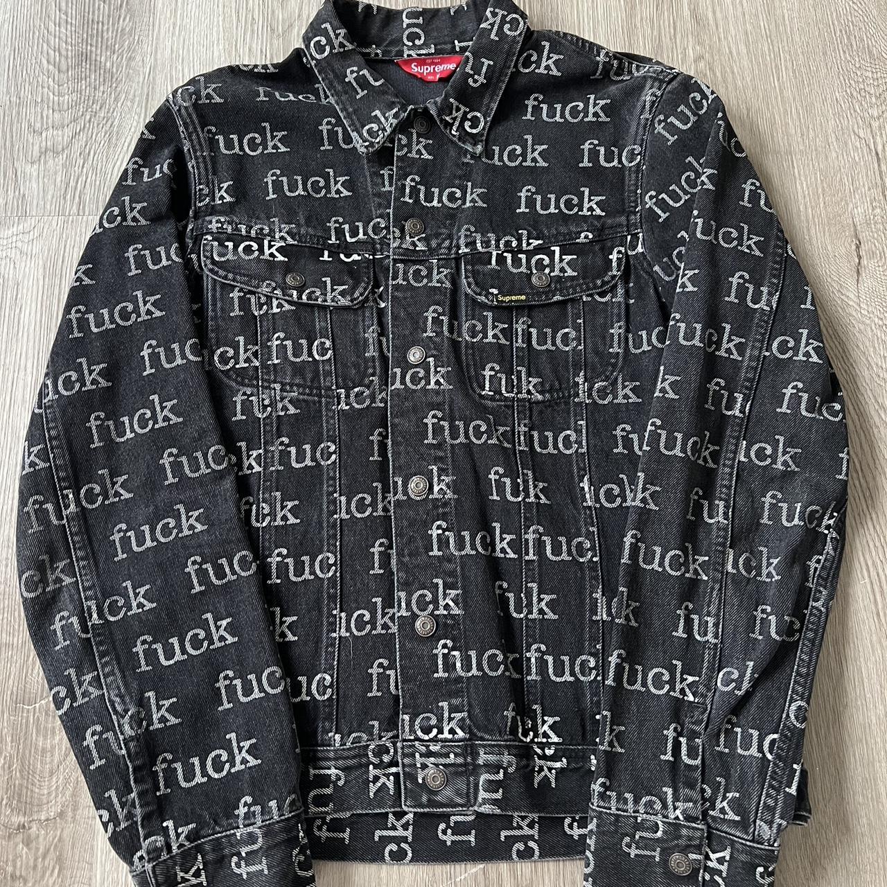 Supreme 2013SS Fuck Denim Jacket S（Supreme Fuck Denim