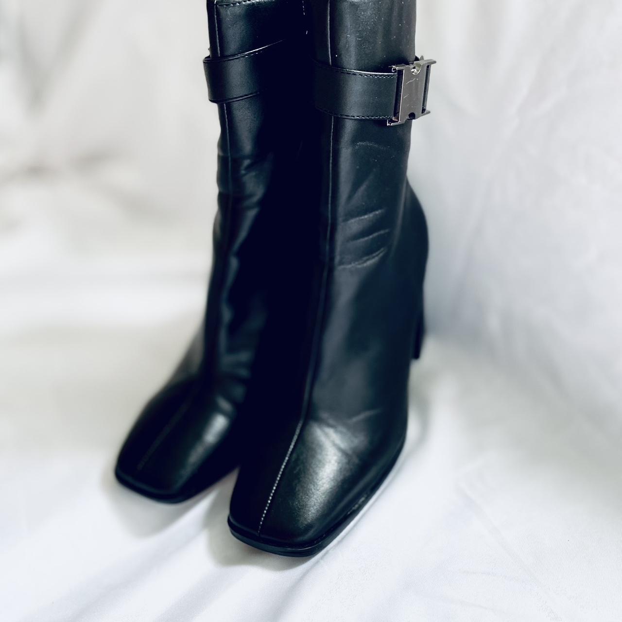 Nasty Gal black, chunky high heel boots, Top
