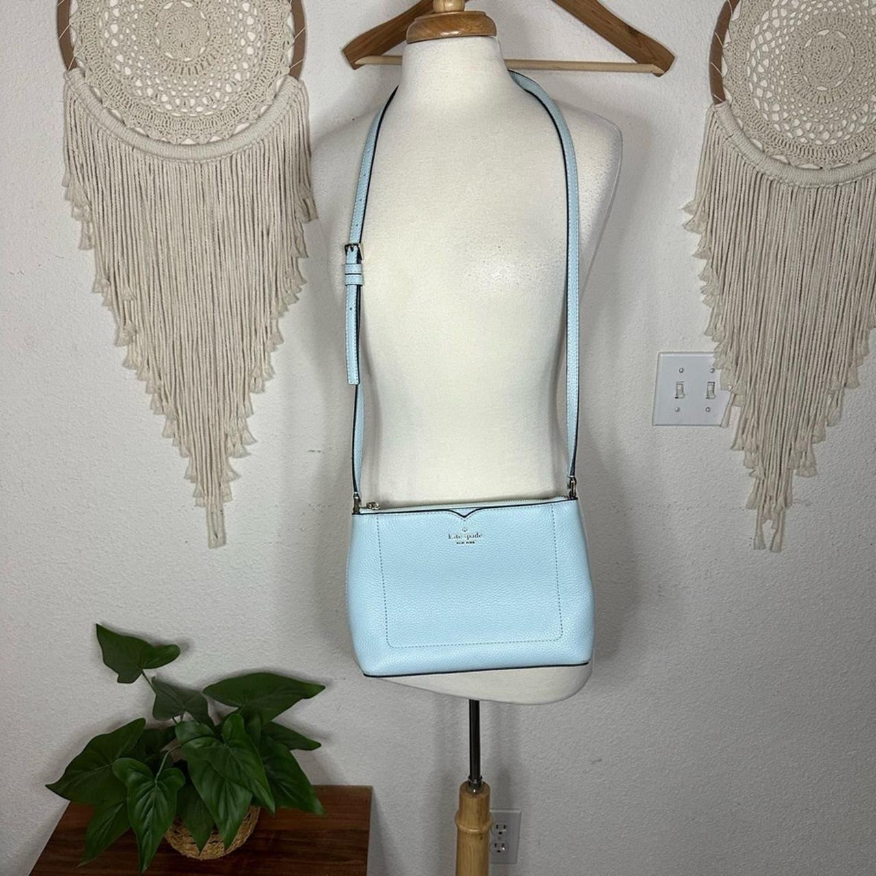 Kate spade light baby blue crossbody bag purse Has a. Depop