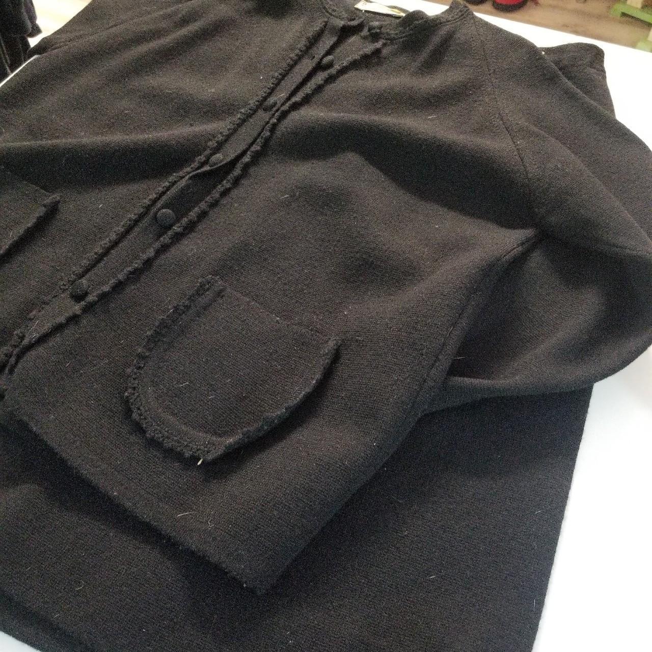 True vintage Bon Marche set. Italian wool, black... - Depop