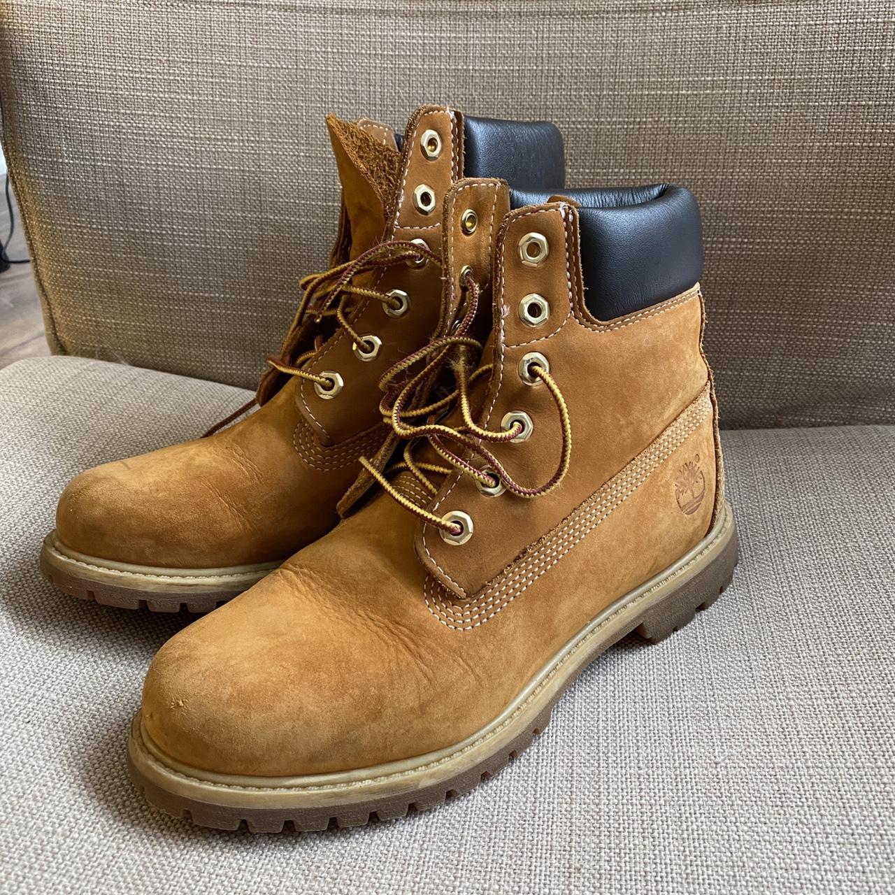 Timberland Women's Tan and Brown Boots | Depop