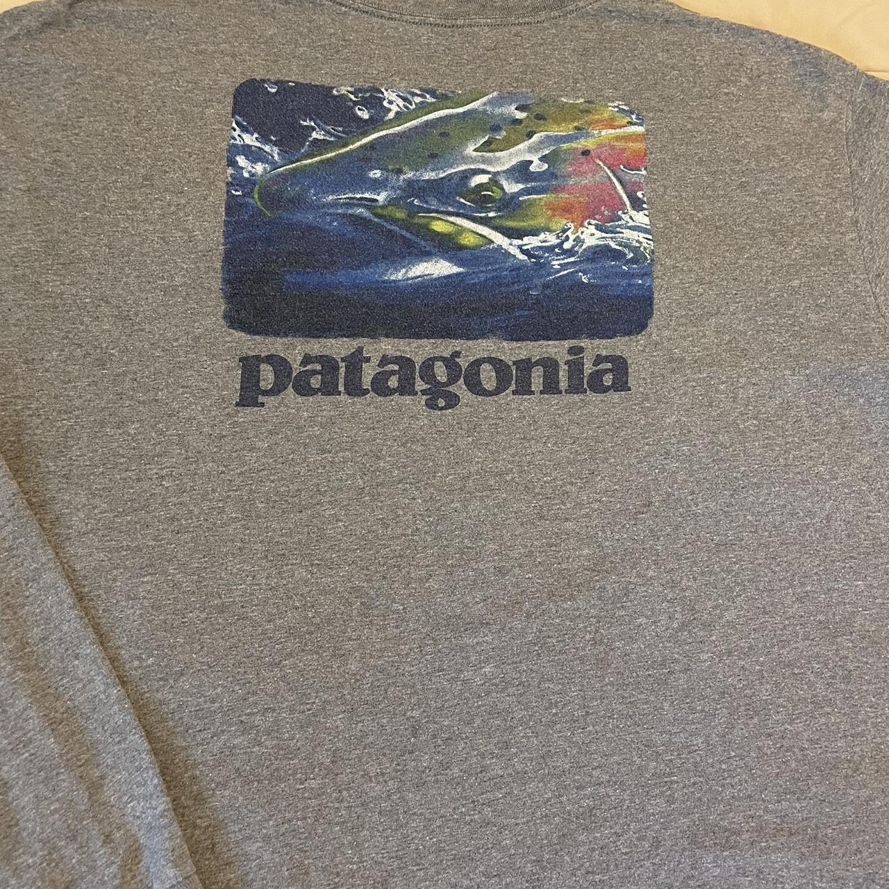 patagonia world trout shirt fits oversized like an... Depop