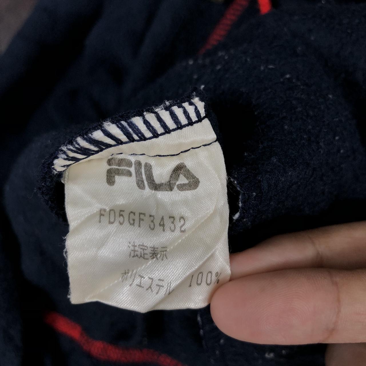 Dark blue/ navy blue fila leggings with embroidered - Depop