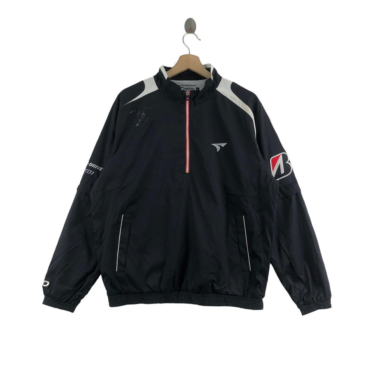 BRIDGESTONE TOUR B EVHOTジャケット Vintage Tour Stage Bridgestone Jacket Half Zipper | Depop